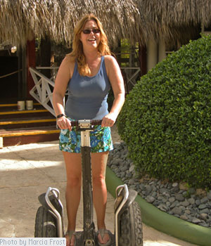 Paradisus Punta Cana. Marcia on a Segway