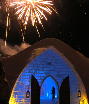 Fireworks at the Ice Hotel