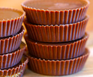 tower of peanut butter cups