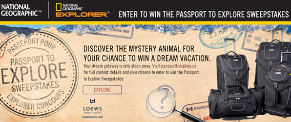 National Geographic Passport to Explore Sweepstakes
