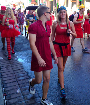 A Sea of Red Dresses in New Orleans