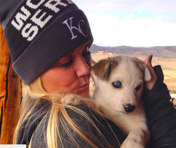 Jayme and puppy. Snow Mountain Ranch